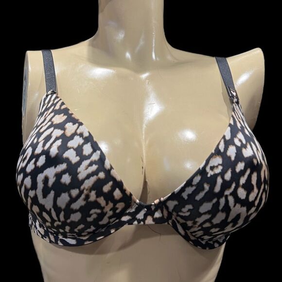 Victoria’s Secret Sexy Unlined Demi Satin Bra Animal Print 34DDD - Picture 1 of 5